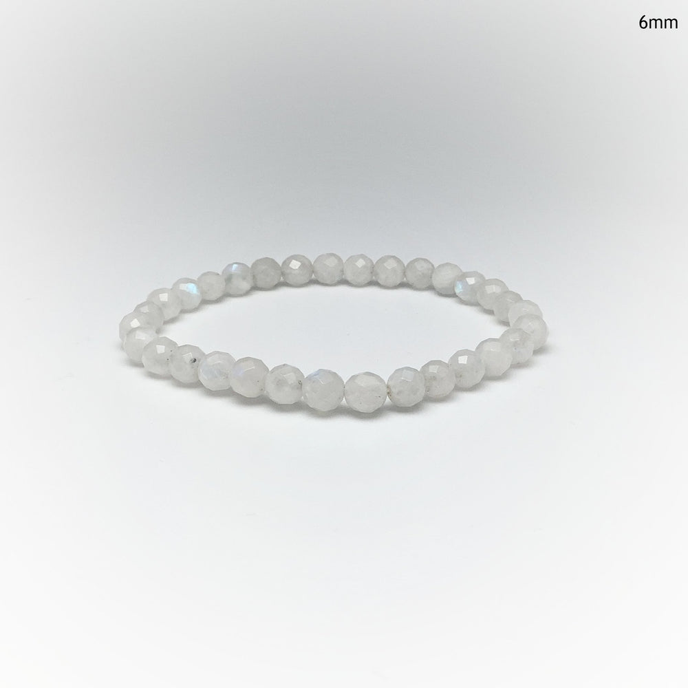 Moonstone Faceted Beaded Bracelet