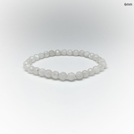 Moonstone Faceted Beaded Bracelet