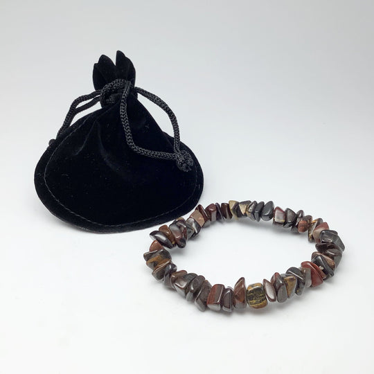 Mixed Tiger Iron Chip Beaded Bracelet