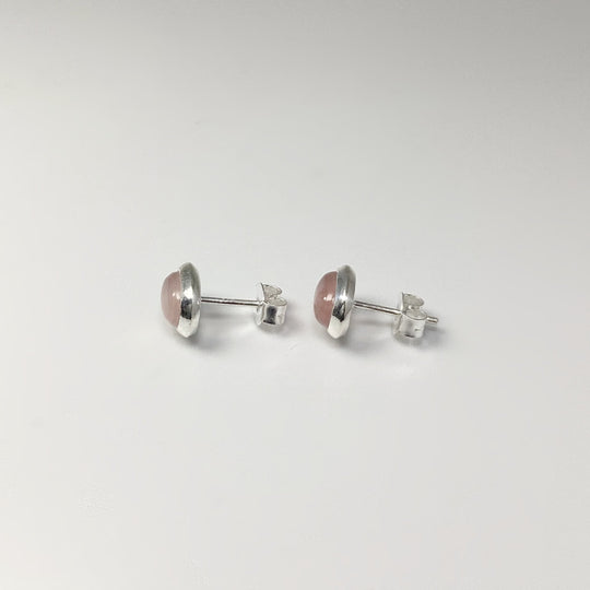 Rose Quartz Stud Earrings