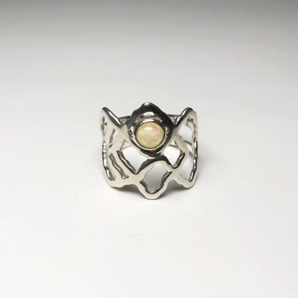 Ethiopian Fire Opal Ring