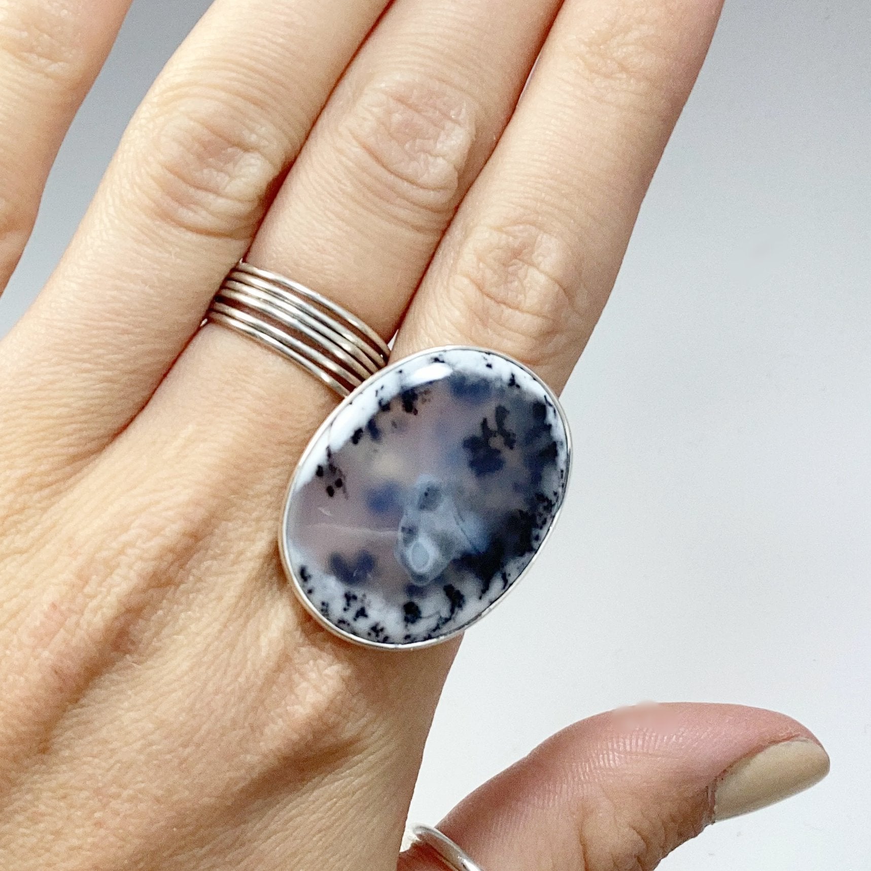 Dendritic Opal Ring